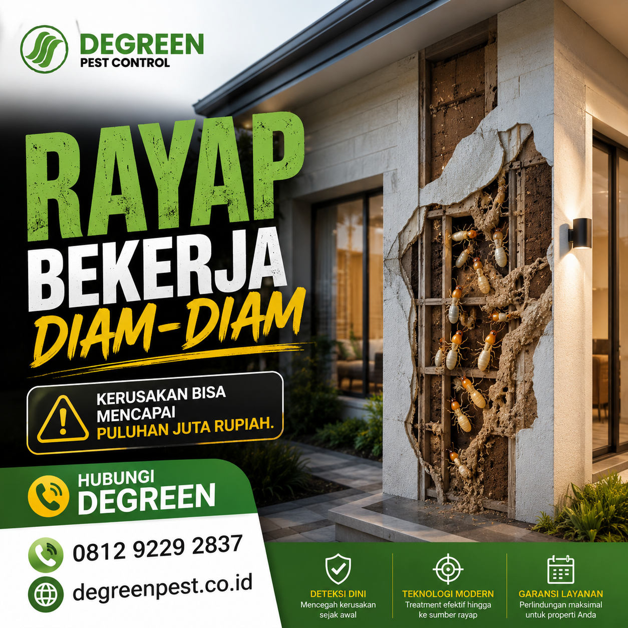 Jasa Basmi Rayap Interior Kitchen Set dan Plafon Pondok Aren Terbaik